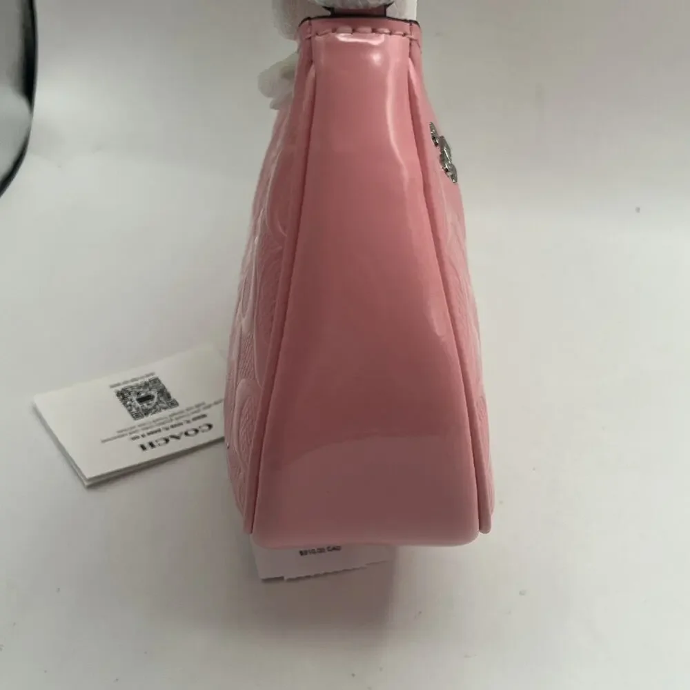 Coach Teri Mini Crossbody Bag Signature Patent Leather Heart Charm CCZ29 pink